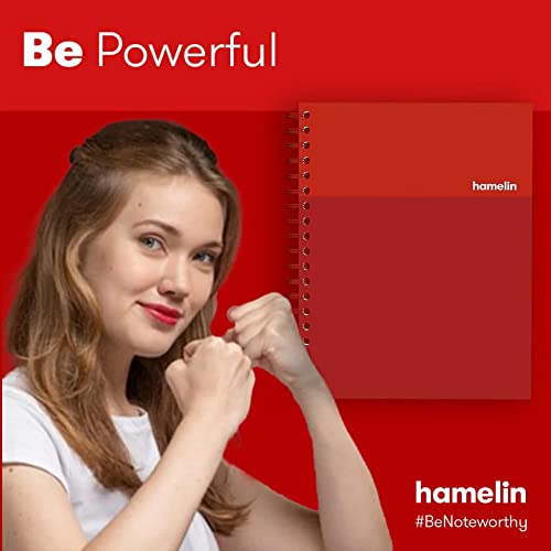 Hamelin, Spiral Notebook, 8x10in, College Ruled, Hardcover, 75shts/150 Pages, 1 Subject Notebook, RUBY Red - color: RUBY Red