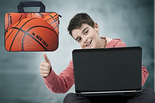 AMARY Laptop Sleeves 11.6" 12" Laptop Handle Bag Neoprene Notebook Carrying Pouch Chromebook Sleeves case (Basketball) - color: Basketball