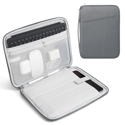 TiMOVO 9-11" Tablet Sleeve for iPad A16 & Galaxy Tab, Dark Gray | Protective Bag with Pockets, Fits iPad 10.9"/10.2" Air 11" 5th/4th Gen, Galaxy Tab A9+/A11+ 11" - color: Dark Gray, size: 9-11 Inch