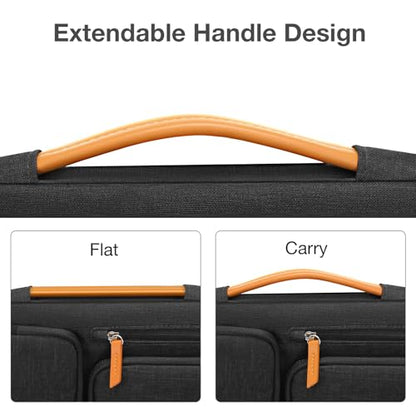 MOSISO 12.9 inch Tablet Sleeve Case for iPad Pro 13 M4 & iPad Air 13 M3 M2, iPad Pro 12.9 M2 M1 6/5th with Magic Keyboard&Smart Keyboard Folio, Side Open Carrying Bag with 4 Zipper Pockets, Black - color: Black, size: 12.9 inch