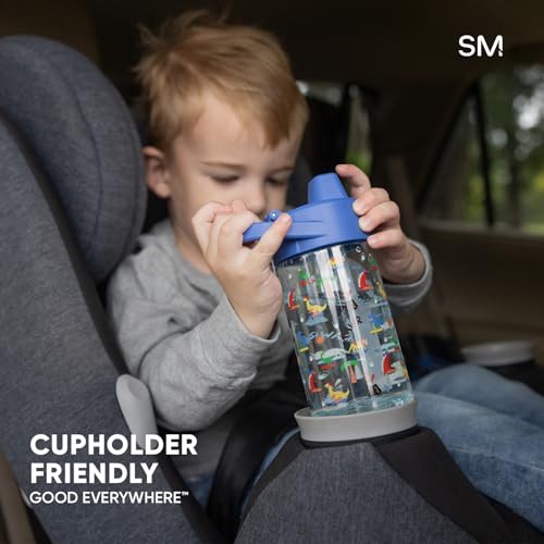 Simple Modern Kids Tritan Plastic Summit Water Bottle | 12 oz BPA-Free Cup with Covered Leak Proof Straw Lid for Boys, Girls, Toddlers | Outer Space - color: -Outer Space, style: Covered Lid | 12oz