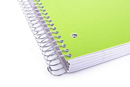 Mintra Office Durable Spiral Notebooks, 5 Subject (Green, Wide Ruled 1pk) - color: Green, size: Wide Ruled 1pk