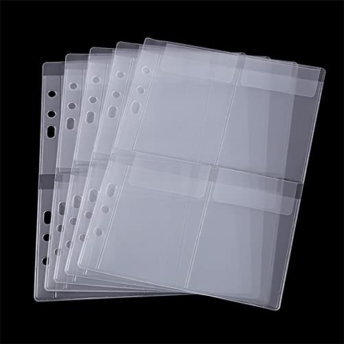 10 Sheet Binder Pockets Inserts with four pockets A5 Size 6 Hole Binder Folder for Dies and Stamps Storage,Waterproof PVC Clear Bags Protectors for Cutting Dies Stencil Album Stamp Crafts - color: 10pcs Four Grids Page Protectors Pockets