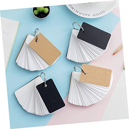 8pcs Portable Blank Flashcards Simple Style Memo Cards English Words Memory Cards Index for Students - size: 7X4CM