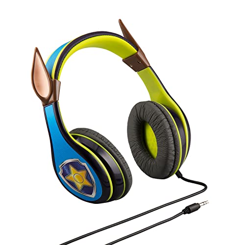 Paw Patrol Chase Headphones for Kids with Built in Volume Limiting Feature for Kid Friendly Safe Listening - color: Paw Patrol Chase