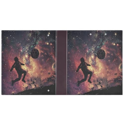Football 3-Ring Binder,1.5 Inch D-Ring Organizer Folder Clipboard Binder for Work Office School - color: Coloe9