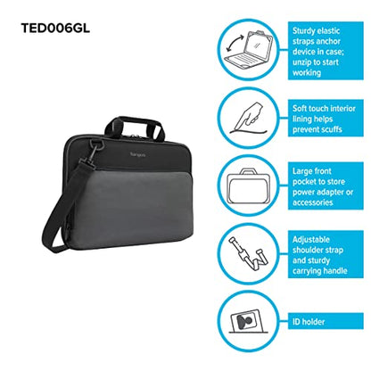 Targus Work-in Essentials Case for 11.6-Inch Laptop Chromebook, Black (TED006GL) - size: 11.6 inch, style: Essentials Case