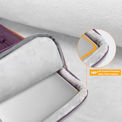 MOSISO 360 Protective Laptop Shoulder Bag,13-13.3 inch Computer Bag Compatible with MacBook Pro 14, HP, Dell, Lenovo, Asus Notebook,Side Open Messenger Bag with 4 Zipper Pockets&Handle, Argyle Purple - color: Argyle Purple, size: 13.3 inch