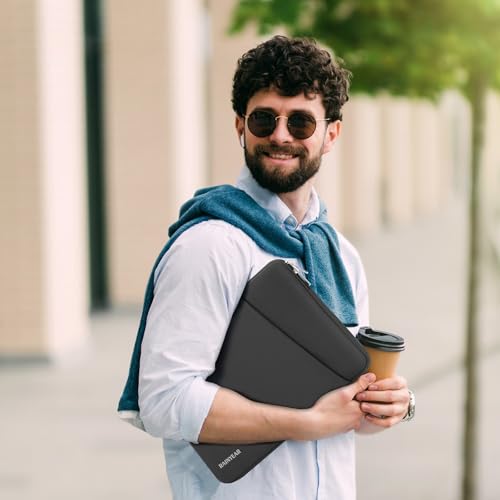RAINYEAR Laptop Sleeve Case with Front Pocket, 13.3 Inch Protective Portable Case Briefcase Laptop Carrying Bag Cover Compatible with 13.3-14 Inch Laptop PC, 14 Inch MacBook Pro M5 M4 M3 M2 M1, Gray - color: Gray, size: 13.3-14 inch