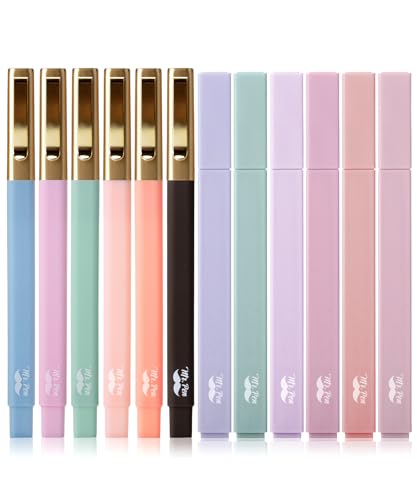 Mr. Pen- Aesthetic Highlighters and Ballpoint Pens No Bleed, 12 Pack | Morandi Colors, Bible Highlighters and Pens No Bleed, Fast Dry and No Smear for Bible Journaling, Planner, School Supplies - color: Morandi, size: 12 Pack