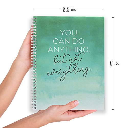 Gotcha Covered Notebooks Softcover Not Everything 8.5" x 11" Motivational Spiral Notebook/Journal, 120 Checklist Pages, Durable Gloss Laminated Cover, White Wire-o Spiral. Made in the USA - color: Not Everything