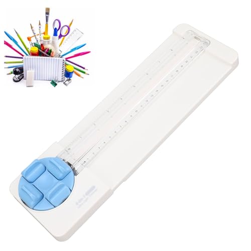 Paper Cutter Portable Paper Trimmer Cutter 4 in 1 Paper Trimmer Scrapbooking Tool Paper Trimmer with 45 to 90 Degree Angle Measuring (Blue) - color: Blue