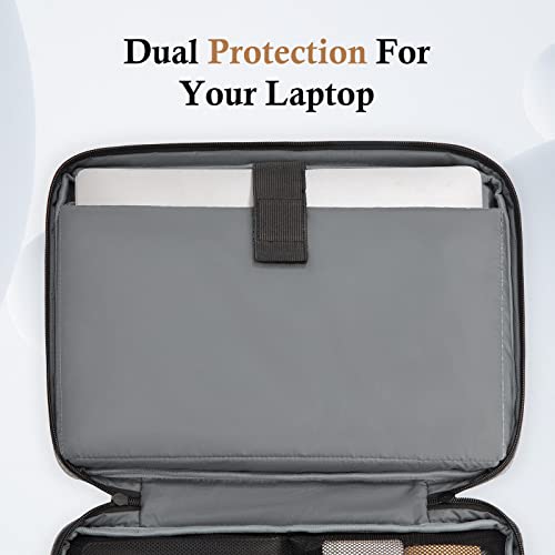 bagasin 15 15.6 16 Inch Laptop Sleeve Case | TSA-friendly laptop bag with 4-layer protection & water-resistant. Fits MacBook, HP, Dell, Lenovo, Asus 15-16 inch notebooks - color: Gray, size: 15-16