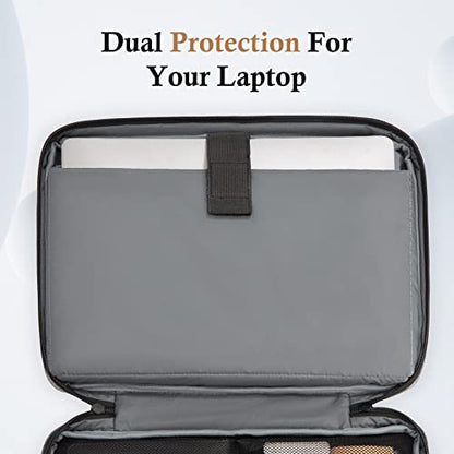 bagasin 15 15.6 16 Inch Laptop Sleeve Case | TSA-friendly laptop bag with 4-layer protection & water-resistant. Fits MacBook, HP, Dell, Lenovo, Asus 15-16 inch notebooks - color: Gray, size: 15-16