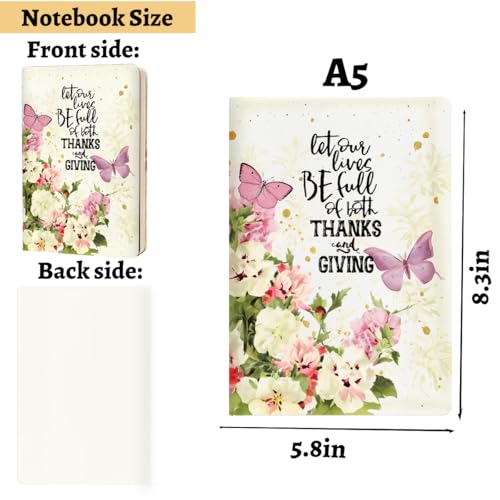 Christian Notebook Journal, Bible Verse Notebook Gifts for Women, Inspiration Religious Gifts, Trendy Hardcover Ruled Journal for Note Taking, Butterfly Garden Journaling Planner Scripture Prayer - color: Multi 1160