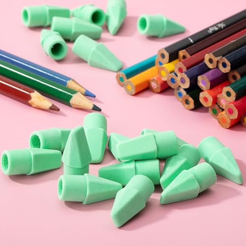 Mr. Pen- Pencil Erasers Toppers, 120 Pack, Green, Erasers for Pencils | Pencil Top Erasers, Pencil Eraser - color: Green, size: 120 Pack