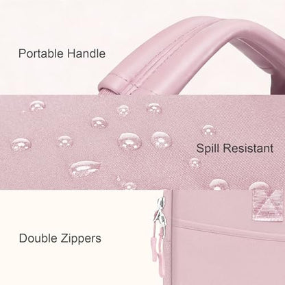 Laptop Case 13.3 inch,13-13.3 inch Laptop Sleeve Bag Compatible with MacBook Neo 13/Air 13 13.6/Pro 13/Pro 14,HP Dell ASUS Lenovo,Neoprene Computer Bag with Handle&Curved Pocket,Pink - color: Pink, size: 13.3 inch