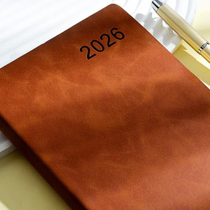 2026 Day Planner 2026 Leather Academic Journal Notebook with 360 Pages Lined for Men Women Daily Scheduling Planning Student Study Schedule Organiser - color: B