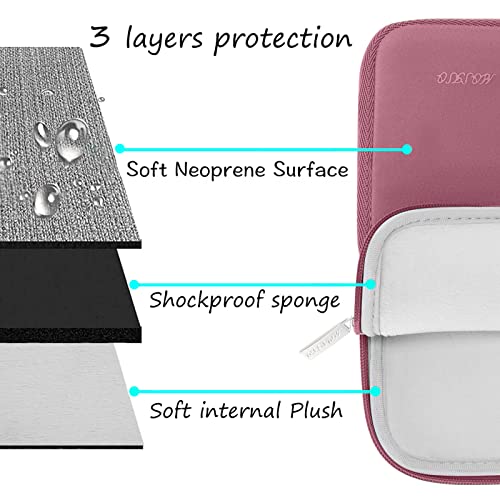 MOSISO Laptop Case 13 inch, 13 inch Laptop Sleeve Bag Compatible with MacBook Neo/Air M5 M4 M3 M2 M1 2026-2018 / Pro M2 M1 2026-2016, Neoprene Computer Sleeve Bag with Small Case, Dusty Rose - color: Dusty Rose, size: 13 inch