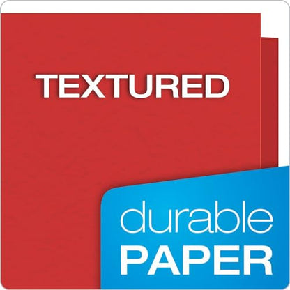 Oxford Two-Pocket Folders w/Fasteners, Red, Letter Size, 25 per Box (57711) - color: Red, size: 25 Count