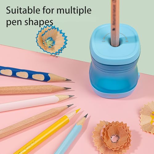 Small Labor-Saving Pencil Sharpeners with Sealed and Leak Proof Pencils Sharpener Manual and Portable Pencil Sharpner Universal Design(Green) - color: Green