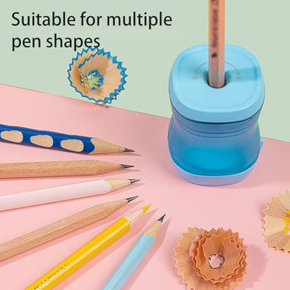Small Labor-Saving Pencil Sharpeners with Sealed and Leak Proof Pencils Sharpener Manual and Portable Pencil Sharpner Universal Design(Green) - color: Green