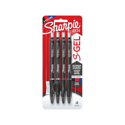 Sharpie S-Gel Pens, Blue - size: 4 Count (Pack of 1)