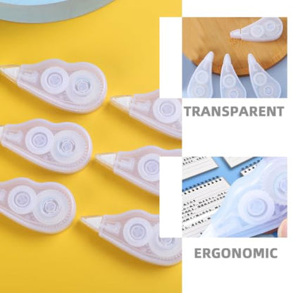 Correction Tape with Ergonomic Plastic Design for Instant Corrections 6pcs Portable and Compact, for School and Office Use by Students and Professionals
