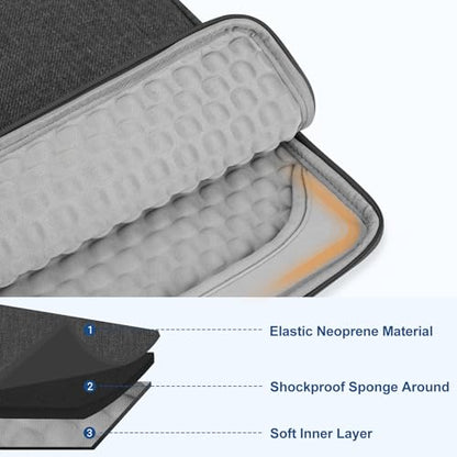 MOSISO Laptop Case 13.3 inch, 13.3 inch Laptop Sleeve with Handle | Compatible with MacBook Air/Pro 13/Pro 14, HP Dell ASUS Lenovo, Polyester Multifunctional Computer Bag, Charcoal Gray - color: Charcoal Gray, size: 13.3 inch