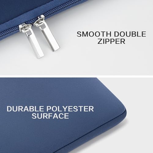 RAINYEAR 13 Inch Laptop Sleeve Compatible with 13.3" MacBook Air/Pro M1 M2 M3 M4 M5 A3449 A3240 A3113 A2681 A2338 Case with Front Pocket Accessories Pouch (Navy Blue,Upgraded Version) - color: Navy Blue(Upgraded Version), size: 13"