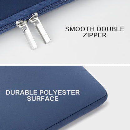 RAINYEAR Laptop Sleeve Case Compatible with 13.3 Inch Notebook Computer Chromebook 14" MacBook Pro/Max M1 M2 M3 M4 M5 Cover Soft Bag with Front Pocket & Accessories Pouch (Navy Blue, Upgraded Version) - color: Navy Blue(Upgraded Version), size: 13"-13.3"