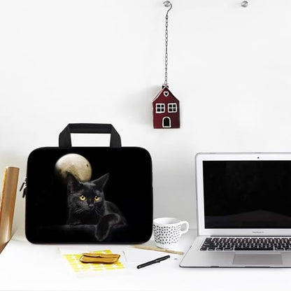AMARY Laptop Sleeves 11.6" 12" Laptop Handle Bag Neoprene Notebook Carrying Pouch Chromebook Sleeves case (Cat) - color: Cat