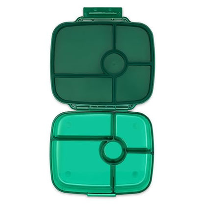 Yumbox Go Leakproof Bento Lunch Box for Kids, Teens & Adults (Lima Green) | 5-Compartment Large Bento Box, Lightweight, Deep Tray, Removeable Gasket, Easy Open Latch - color: Lima Green
