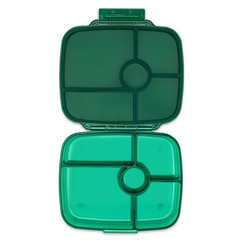 Yumbox Go Leakproof Bento Lunch Box for Kids, Teens & Adults (Lima Green) | 5-Compartment Large Bento Box, Lightweight, Deep Tray, Removeable Gasket, Easy Open Latch - color: Lima Green
