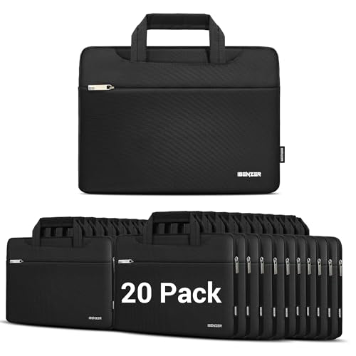 IBENZER 20 Pack 11 inch Laptop Computer Sleeve Carrying Case Bag for Macbook Air 11, Chromebook 11, For 11" Surface/Dell/HP/Acer/Lenovo Chromebook, Black, LS-SLD11-BK-20 - color: Black, size: 11 INCH (20 Pack)