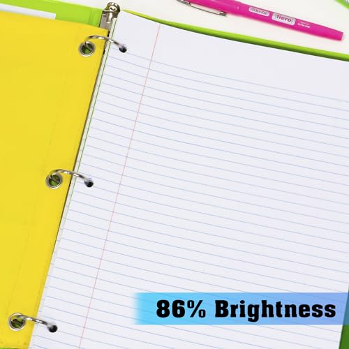 BAZIC Products College-Ruled Filler Paper, 3-Hole Punched, 100 Sheets | 10.5 x 8 in, 3-hole punched, fit 3-ring binders, notes and homework - color: College Ruled (100 Sheets), size: 1-Pack