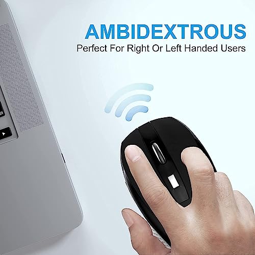 Guiheng Wireless Mouse, 2.4Ghz Wireless Mouse Computer Mouse 1200DPI,6 Buttons with Nano Receiver for Laptop,PC,Chromebook,Computer,Notebook,Office-10 Pack - color: 10 pack black
