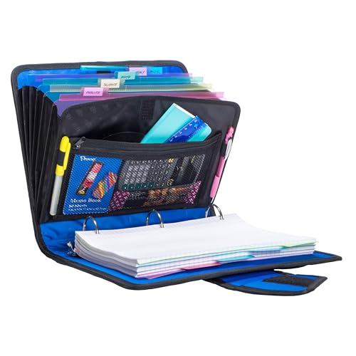 Case-It The Open Tab Secure Seal 2-Inch Binder, 5-Color Tabbed Expanding File, S-826-A Midnight Blue, 4 Pack - color: Midnight Blue, size: 4 Pack