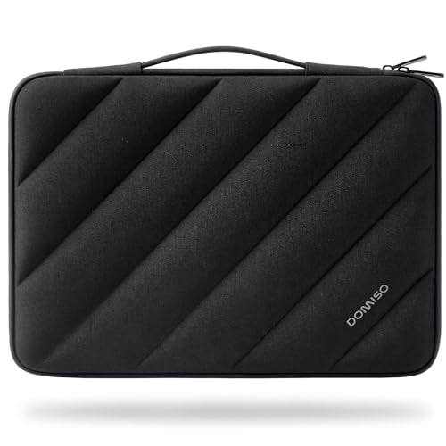 DOMISO 15.6 inch Laptop Case Sleeve Protective Cover Compatible with 16 inch MacBook Pro M4 M3 M2/Pro Max,15.6-16 inch HP Dell ASUS Lenovo Chromebook,Waterproof Computer Cases Bag with Handle,Black - color: Black, size: 15.6 inch
