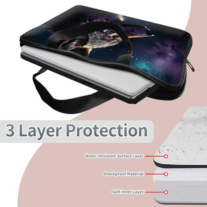 Universal Tablet Laptop Sleeve Case 10 inch, Magic Wolf Slim Carrying Case Durable Handbag Travel Laptop Bag for 7 to 10-inch Laptops/Notebook/Kids Tablet/ipad/eBook Readers - color: Magic Wolf, size: 10 inch