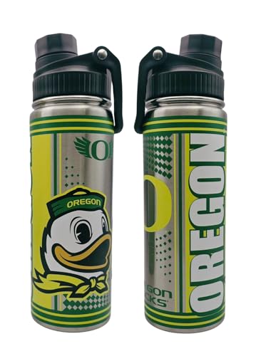 NCAA Hero Digital Stainless Steel Vacuum Insulated 21oz Twist Top Sports Bottle (Oregon Ducks)