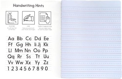 K-2 Primary Composition Full-Page ½” Ruled, 7.5”x9.75” 100 Eco Sheets | Practice Tracing Letters Add-On, Responsibly Sourced Paper, Sturdy Cardstock Covers – No Plastic Used, 4-Pack