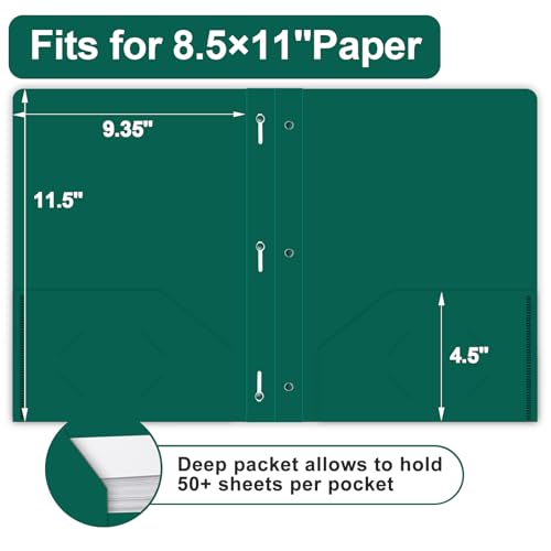 Two Pocket Folders with Prongs, LAYZZ 60 Pack Poly Plastic Folders, Heavy Duty Plastic Folders with Pockets and Prongs, Letter Size, for Offices and Schools (Green) - color: Green