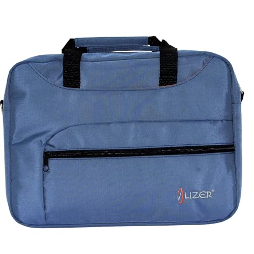 Lizer Laptop Bag, Laptop Sleeve Case 13 Inch, Messenger Shoulder Bag For Laptop or Tablet, Computer Bag, 11-13 Inch Laptop Tablet Compatible Case, Sleek, Durable & Water-Repellent Fabric (Navy)