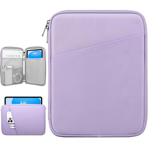 Dadanism 9-11 Inch Tablet Sleeve Bag Carrying Case, Grey Purple | Fits iPad (A16) 11th Gen 11", iPad 10th Gen 10.9" Air 5/4, iPad Air M4/Pro 11", iPad 9/8/7th 10.2", Galaxy Tab A11+ Plus 11" - color: Gray Purple, size: 9-11 inch