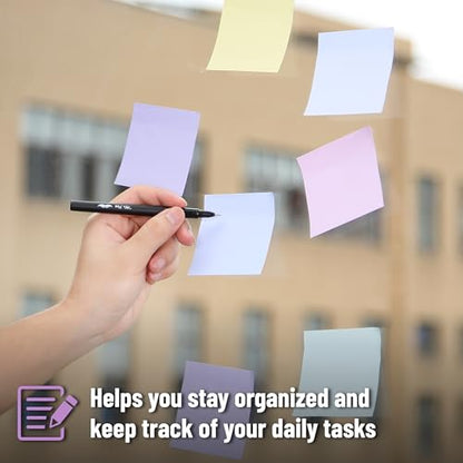 Mr. Pen- Sticky Notes, 3"x3", 12 Pads, 600 Sheets, Summer Colors | Sticky Notes Bulk, Self-Stick Note Pads, Perfect for Office, School, Home, Study & Organization - color: Summer