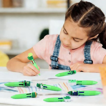 DIYASY 30 Pcs St. Patrick's Day Mini Multicolor Ballpoint Pens, St. Patrick's 4-in-1 Multicolored Retractable Pen Bulk Cute Pens Supplies - style: St. Patrick's 1