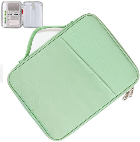 iPad Pro 12.9 Sleeve Carrying Case, Padded Tablet Bag for iPad Pro 13-in (M4), iPad Air 13-in (M2), Surface Pro 9/8, 12.4” Galaxy Tab S8+/S9+ (Mint Green-12.9) - color: Green-12.9in, size: 12.9 inch