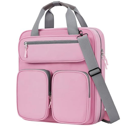 3 Ring 3 Inch Zipper Binder, 700 Sheets Large Capacity Waterproof School Binder, D-Ring Zip Up Binder Bag with Shoulder Strap, Compatible with 15.6-Inch Laptop