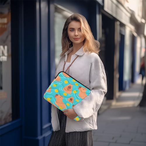 Cute Capybara Laptop Sleeve - 13/14 inch Waterproof Computer Bag for Women & Men - color: Cute Capybara